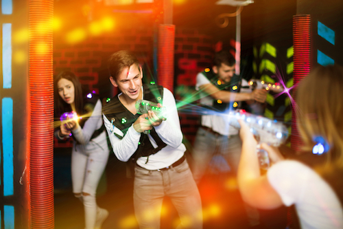 People playing laser tag