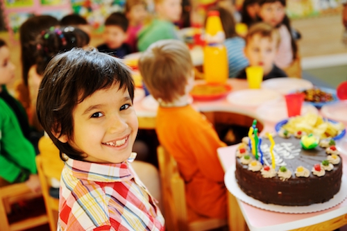 Kids celebrating a birthday