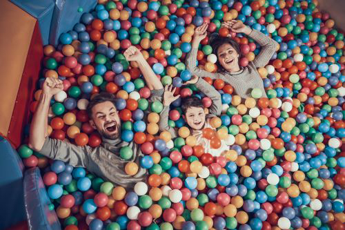 Family In Ball Pit